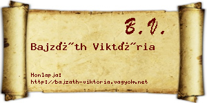 Bajzáth Viktória névjegykártya